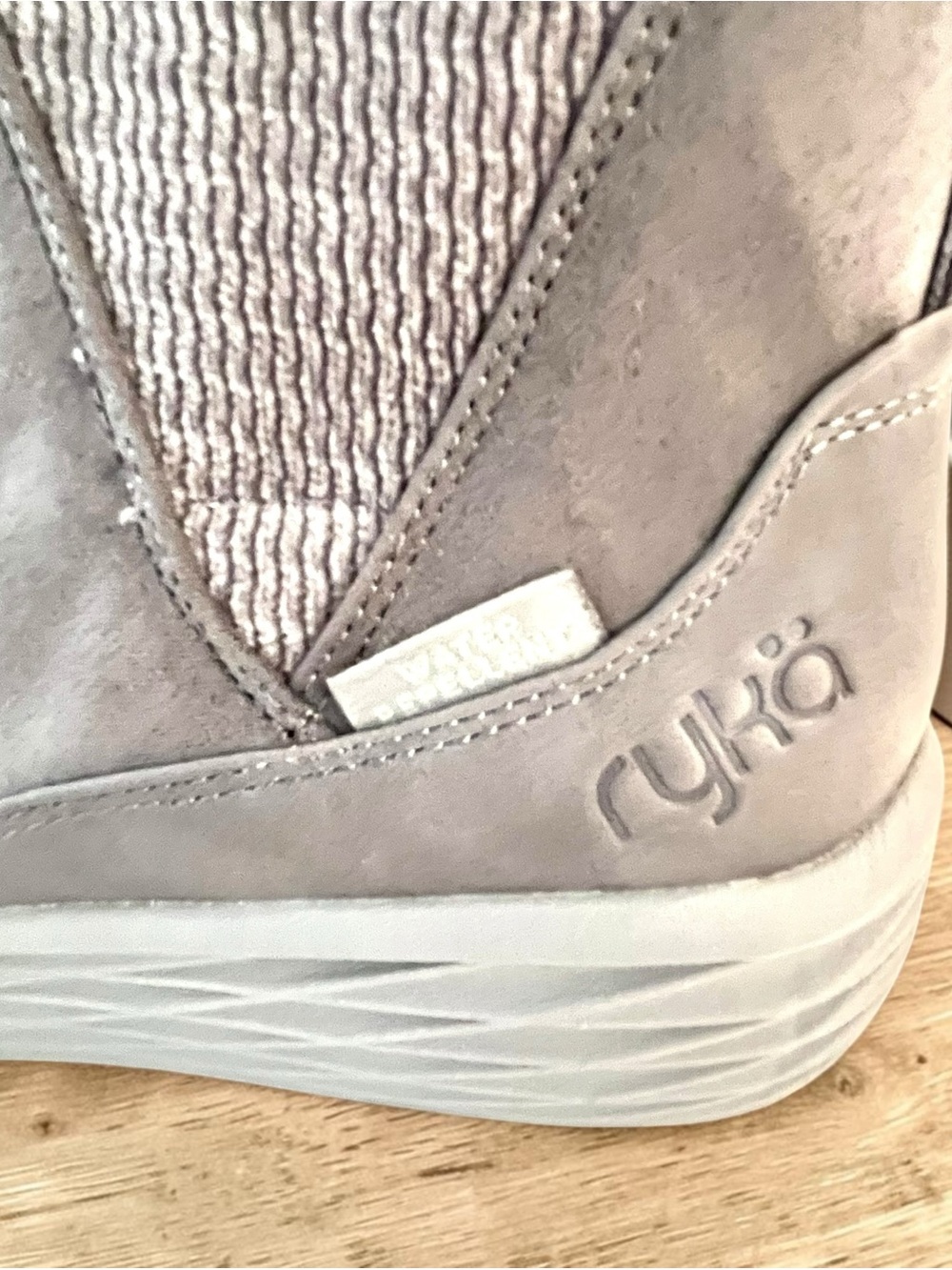 Ryka Noelle Next Womens 9.5M Gray Water Resistant Wedge Ankle Booties - Picture 6 of 6